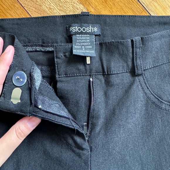 Stretchy Black Skinny Work Trousers - Picture 2 of 2